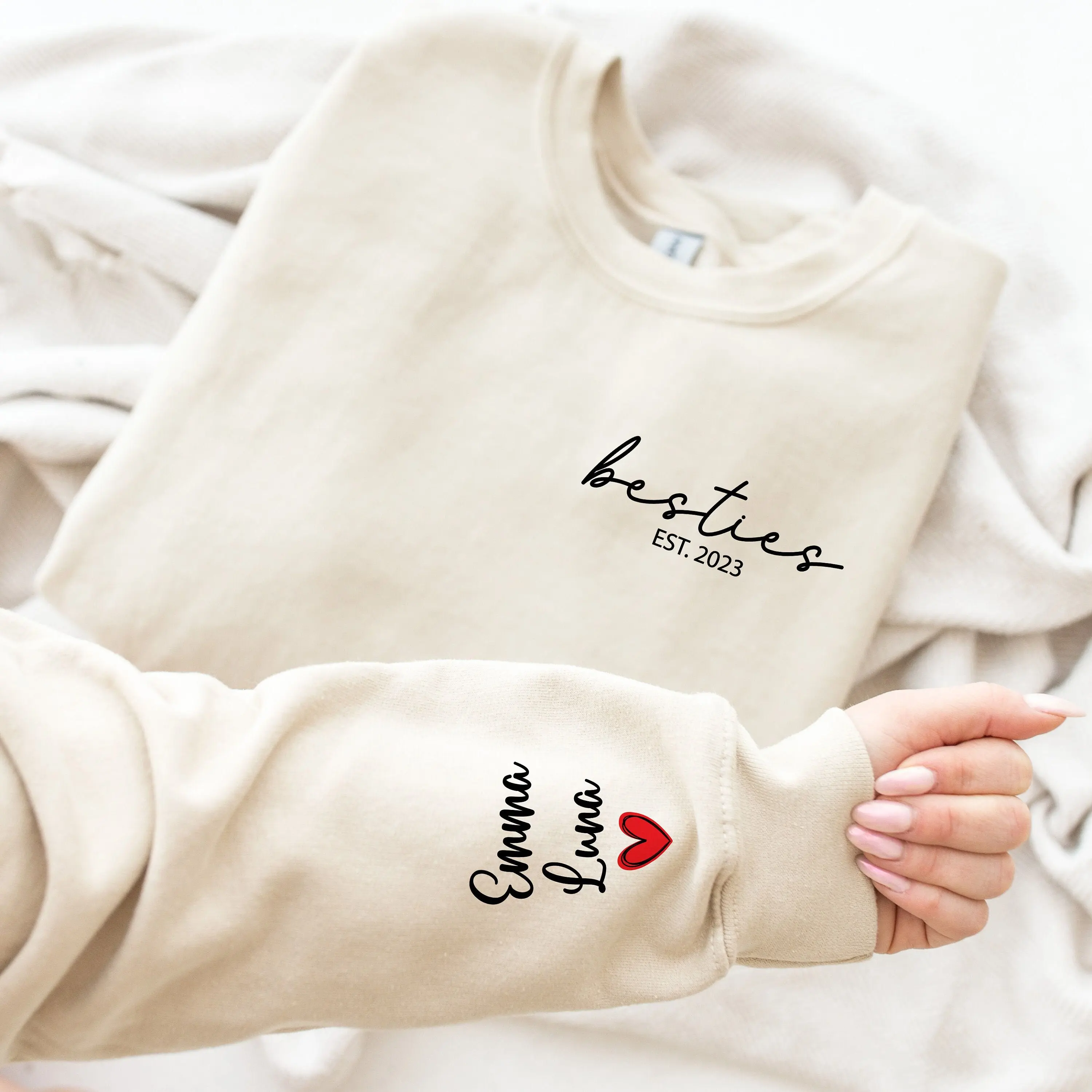 Besties Sweatshirt, Personalized Sweatshirt, Custom Name Shirt, BFF Sweatshirt, Gift For Bestfriend  T-shirt, sweater and Hoodie