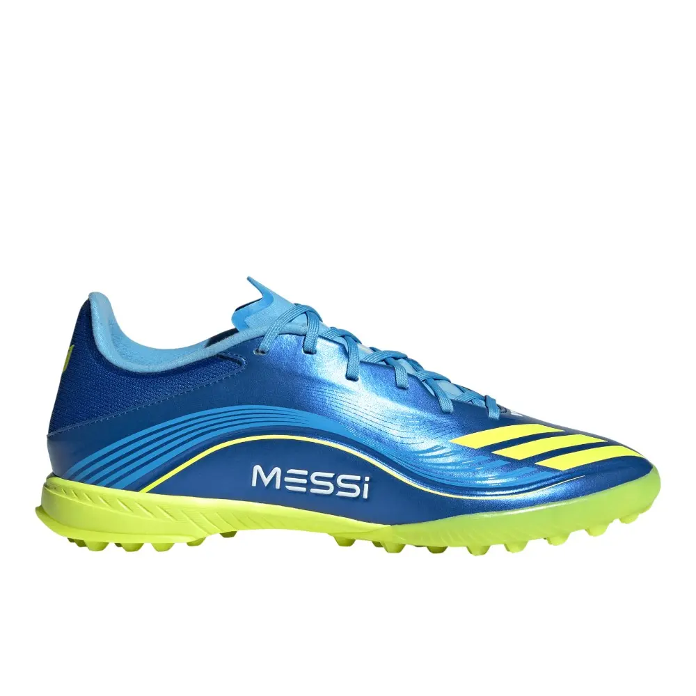 adidas Mens F50 Messi League Turf Football Sneakers Shoes - Blue adidas Mens F50 Messi League Turf Football Sneakers Shoes - Blue