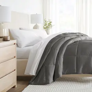 All Season Comforter Down Alternative Filling - Becky Cameron, Gray, Twin/Twin Extra Long