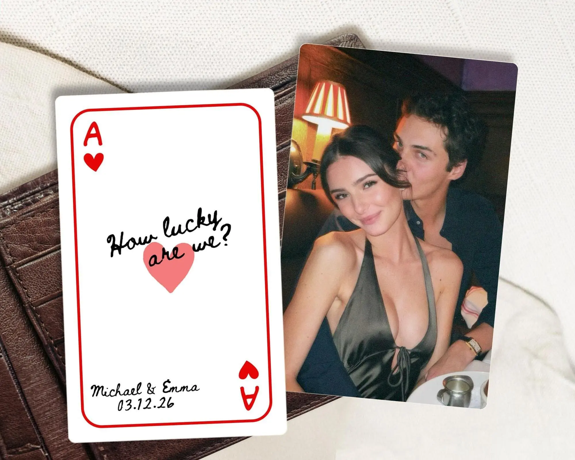 Custom Photo Wallet Card, Valentines Gift for Him, Anniversary Gift for Boyfriend, Personalized Couple Gifts, Insert Card Gift for Husband