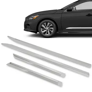 CROSSDESIGN Fit For Nissan Altima 2013-18 ABS Chrome Side Door Body Molding Cover Trims 4PCS