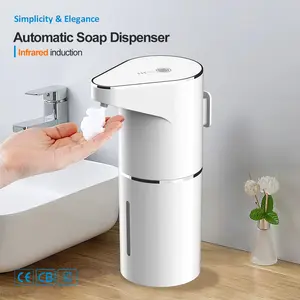 Simplify Studio Luxury Foam Soap Dispenser - Infrared Sensor Hand Wash for Modern Bathroom, Wall Mount or Countertop, Type-C Charging Automatic Liquid Pump