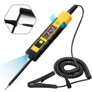 4-75V DC Automotive Test Light, LCD Digital Light Tester with Voltmeter, Heavy Duty Circuit Tester with Polarity Indicate and Illuminating Lights, Fuse  Tester Auto Electrical Tool
