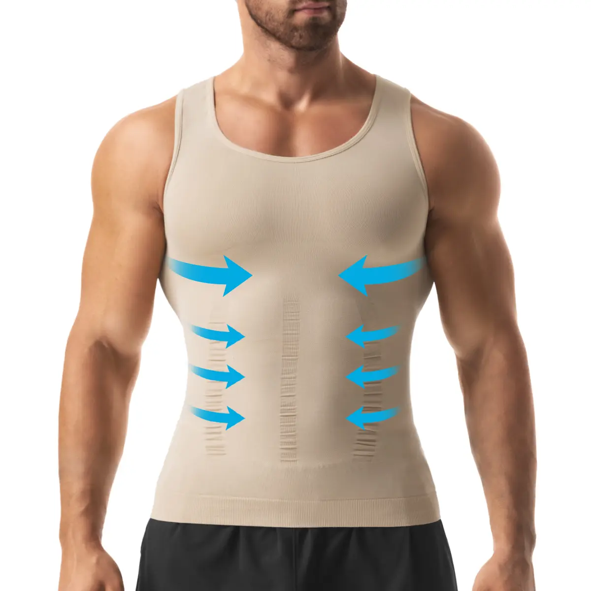Men's Shapewear Compression Tank Top - 1/2/3/4 Pack Sleeveless Menswear Undershirt, Tummy Control, Breathable Elastic Soft Stretchy Fabric, Elasticity Men's Shapewear Tops for Daily Casual & Workout Use Men's Shapewear Compression Tank Top - 1/2/3/4 Pack Sleeveless Menswear Undershirt, Tummy Control, Breathable Elastic Soft Stretchy Fabric, Elasticity Men's Shapewear Tops for Daily Casual & Workout Use