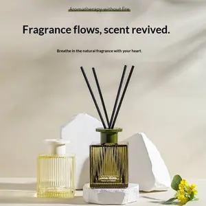 Creative Water Ripple Transparent Bottle Flameless Reed Diffuser Air Freshener Toilet Aroma