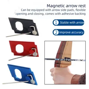 Name Magnetic Recurve Arrow Rest Aluminum Alloy Adjustable Fits Most Risers Stable Improve Accuracy with Adhesive Backing for Archery