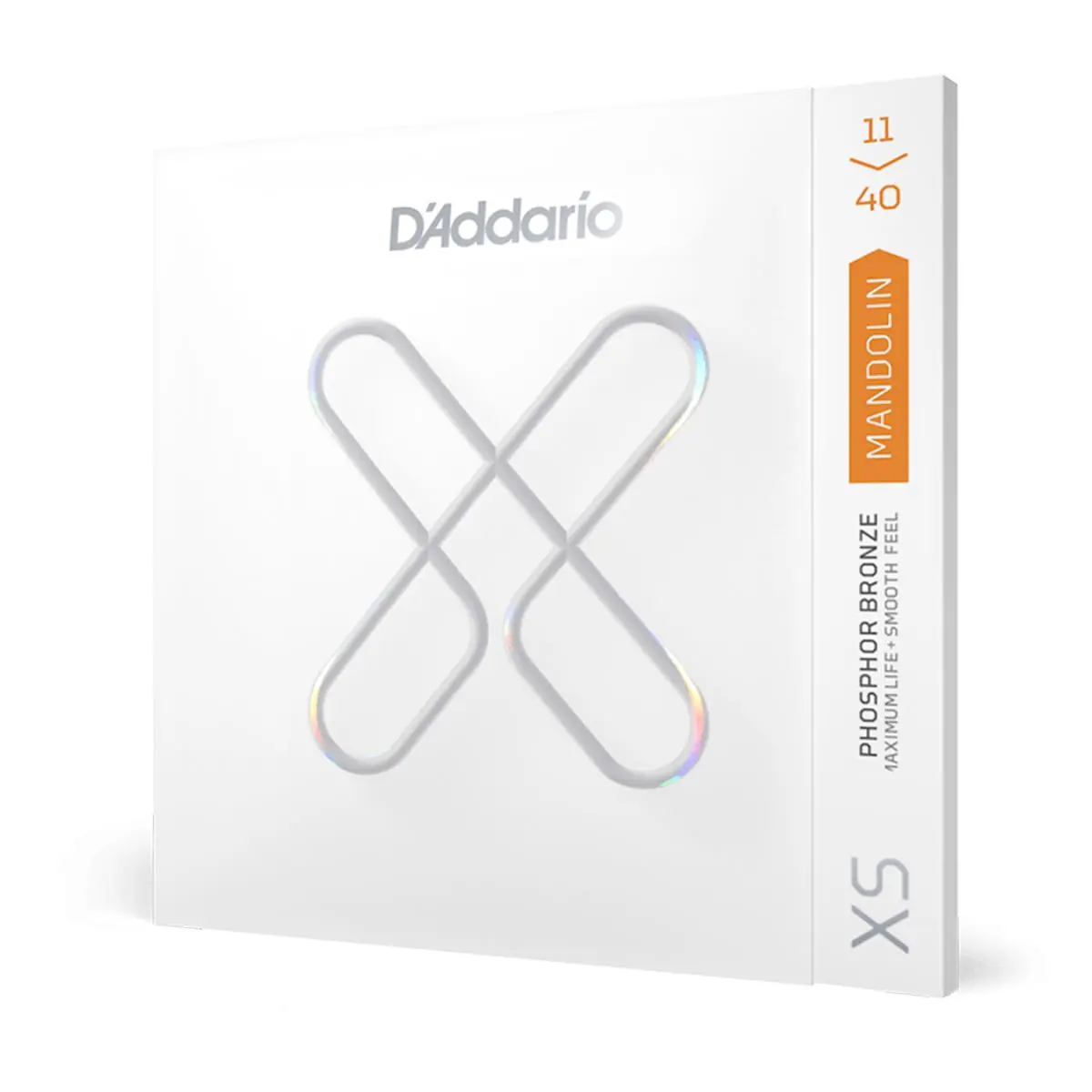 D'Addario XS Phosphor Bronze Mandolin Guitar Strings, Custom Medium, 11.5-40 Gauge, Set of 8 Strings