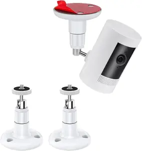 2 Pack Adjustable Security Wall Mount for Ring Camera&Stick up Cam Battery,Indoor Outdoor Mount Bracket for Arlo Hd/2/3/4,Ceiling Mount Kit for Plug-In HD Security Cam,Vhb Adhesive or Screw,No Drill XNNHMW