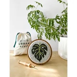 Monstera Punch Needle Kit