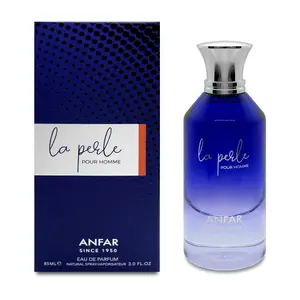 ANFAR La Perle Pour Homme Eau de Parfum for Men, 3.4 fl oz,GRAPEFRUIT,LEMON,GINGER,NUTMEG,INCENSE,AMBER,CEDAR,FOR MEN,100ML