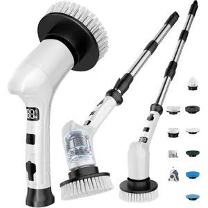 Electric Spin Scrubber for Cleaning Bathroom,Cordless Power Shower Scrubber - Electric Cleaning Brush for Tile Tub Bathtub Kitchen Wall Cleaning