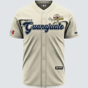 (BEIGE) momias de GUANAJUATO Baseball Jersey, Mexico Jersey for Men Women Youth And Kids, Mexico Baseball Shirt, Hiphop Jersey, All-Over Print Baseball Jersey