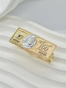 Men's Fashion Hip-Hop Dollar Bill Ring Set, Hollow Out Design, Perfect Gift for Men, Ideal for Daily Wear & Special Occasions
