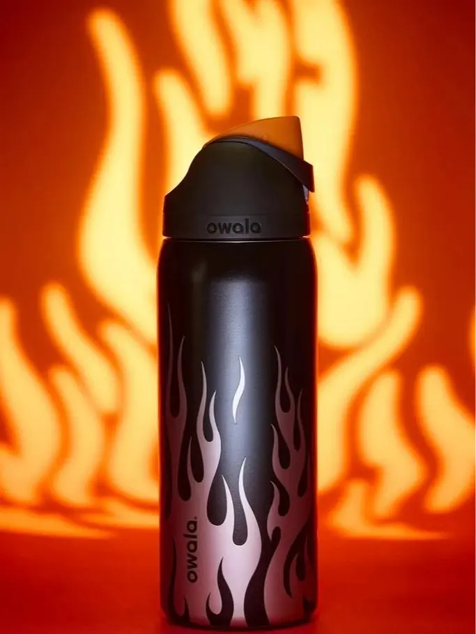 Owala FreeSip 32 oz Green Daisy Stainless Steel Insulated Water