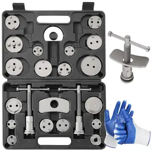 24pcs Brake Caliper Tool, Heavy Duty Disc Brake Caliper Tool Set, Wind Back Kit for Brake Pad Replacement, Master Disc Brake Caliper Tool Kit Fits Most American, European Makes/Models