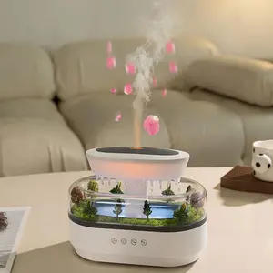 Landscape Drip Humidifier, Cold Mist Humidifier with 9 LED Light Colors Changing, Home Appliances for Home, Office, Large Room, Baby and Plants