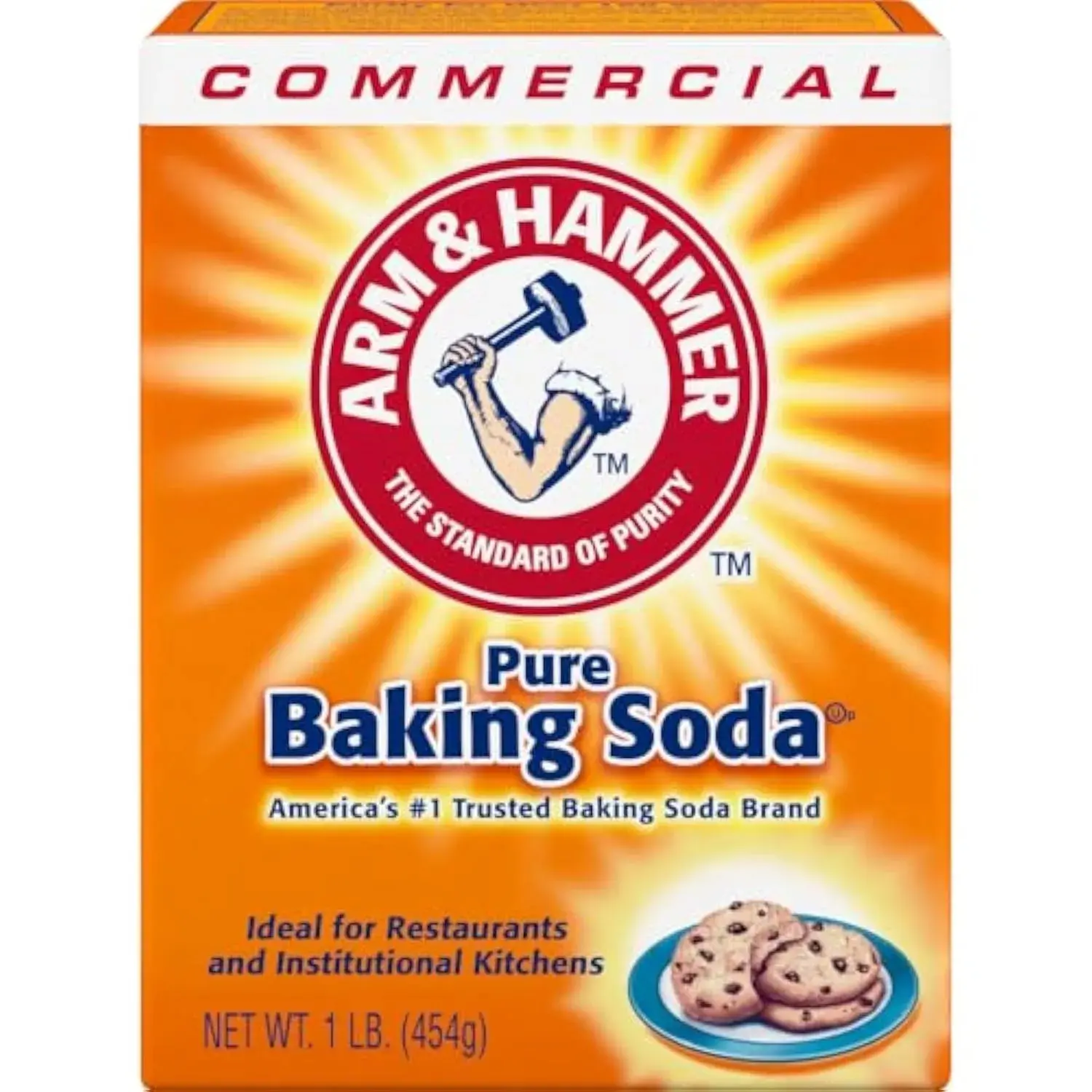 Arm & Hammer Bulk Sodium Bicarbonate - Church & Dwight Co Inc, America's #1 Trusted Baking Soda Brand, Non-Toxic Food-Grade Baking Soda, Ideal for Commercial Restaurants, Bake Use, Gentle Surface Cleaning