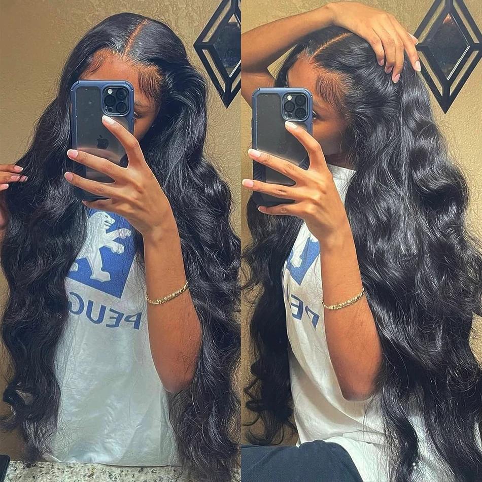 Bling Hair Body Wave 13x4 Lace Front Wig Human Hair Wigs Brazilian Hair Pre Plucked 180 Density 13x6 Lace Frontal Wig For Black Women