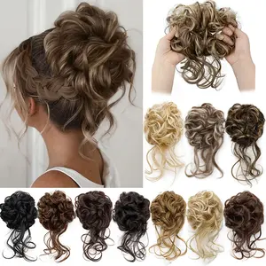 Synthetic Curly Donut Hair Extension - Easy-to-Style for Daily Wear & Christmas Parties, Elegant Women's
