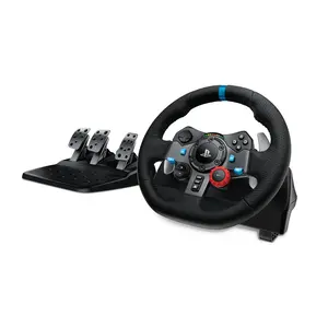 Logitech G29 Driving Force Racing Wheel and Floor Pedals, Real Force Feedback, Stainless Steel Paddle Shifters, Leather Steering Wheel Cover for PS5, PS4, PC, Mac - Black