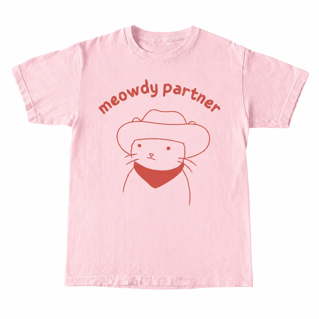 Meowdy Partner Retro Cat T-Shirt, Cat Lover Meme Graphic Tee, 90s Cowboy Cat Shirt, Unisex Western Kitty Tee, Vintage Animal Shirt, Gift for Men & Women