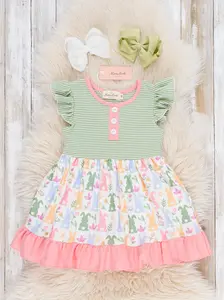 Rainbow Warren Ruffle Dress