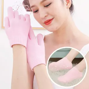 4 PCS Moisturizing Gloves and Socks, Gel Spa Moisturizing Therapy Sock ＆ Glove, Soften Repairing Dry Cracked, Hands Feet Skin Care, Effective in Repair Dry and Chapped Hands and Feet Skin Care