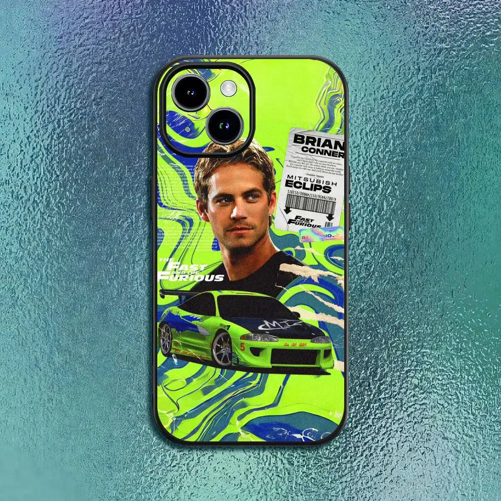Fast & Furious Cartoon Art TPU Soft Phone Case for iPhone 11-17, Air, Pro, Max, Mini, Plus - Classic Black Personalized Accessory with Protection, Shockproof Resistance