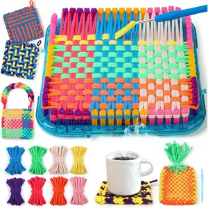 Weaving Loom Kit Toys, DIY Arts and Crafts for Kids and Adults, Ideal Gifts for Girls Ages 5 6 7 8-12 13, Easy Potholder Loom Knitting Activity for Beginners, 224 Craft Loops