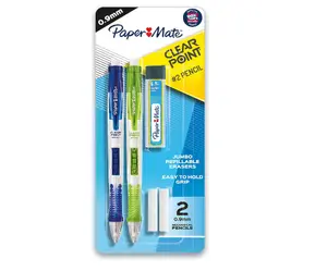 Clearpoint Mechanical Pencils, 0.9mm, HB #2, 2 Pack