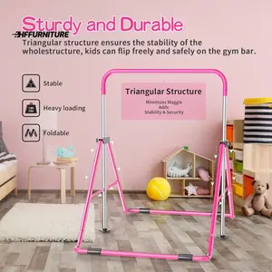 Sports season 1pc Heavy-Duty Adjustable Height Horizontal Bar - Sturdy Aluminum Alloy Construction for Gymnastics Exercise, Body Shaping, Core Strength Training, and Home Fitness - Maximum Load Capacity 140lbs