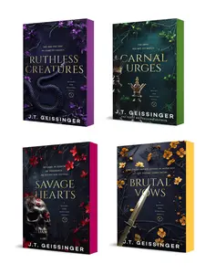 Queens and Monsters (4 book series) A Scorchingly Hot Mafia Romance Novel by J.T. Geissinger : Ruthless Creatures, Carnal Urges, Savage Hearts, Brutal Vows ( DELUXE EDITION Paperback )