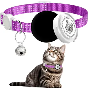 GPS Tracker Cat Collar with Airtag Case