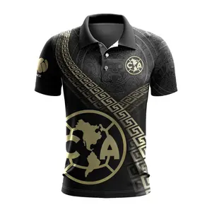 LIGA MX Club America Special Black And Gold Design Polo