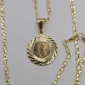 SAINT JUDE  beautiful necklace gold-plated regular style 18"inches 24"inches available