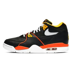 Nike Air Flight 89 Retro Basketball Shoes for Men with Mid-Top Design and Black-Red Colorway