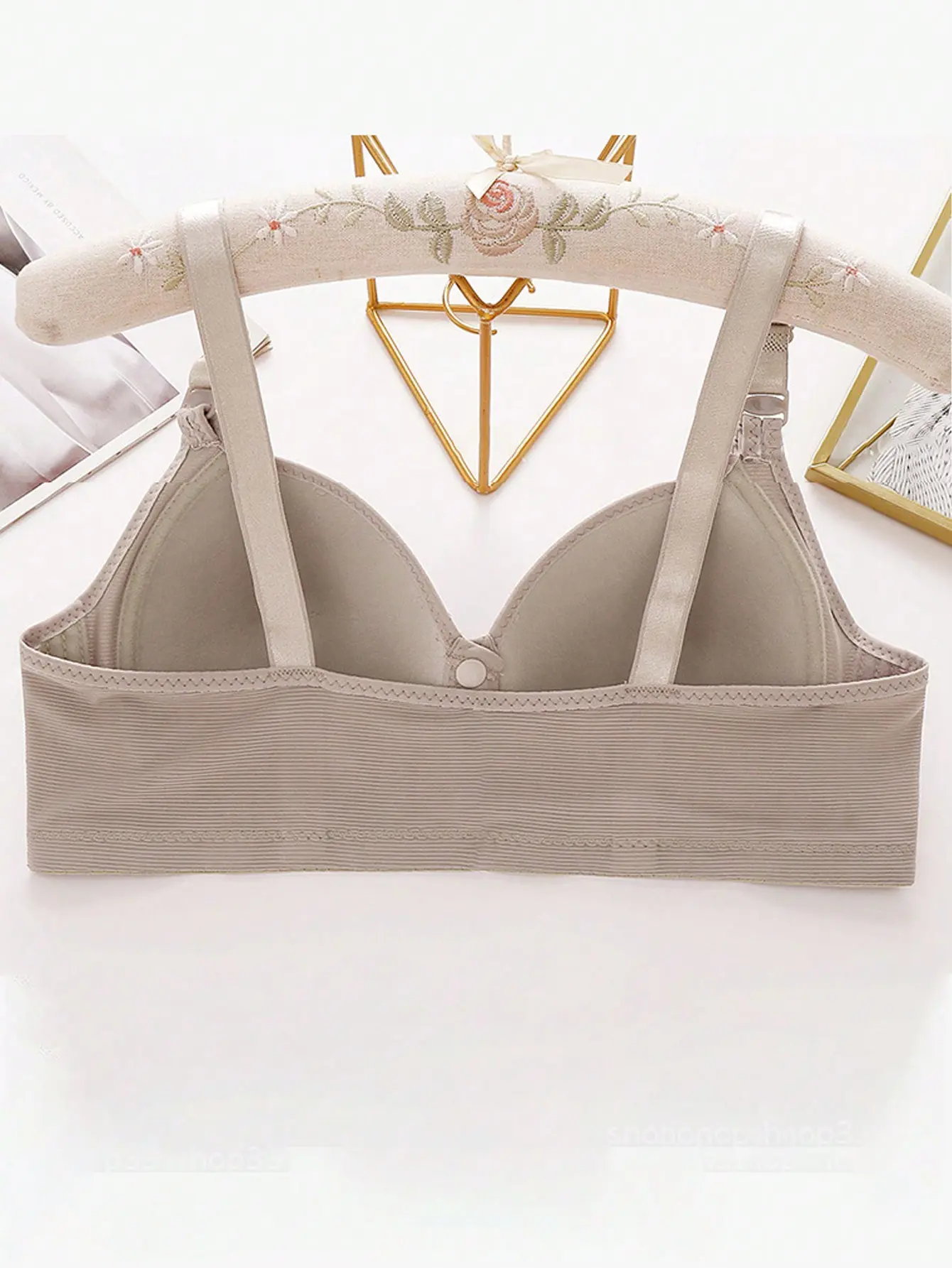 3pcs/Set Women's Front Closure Non-Wired Push-Up Bra In Multiple Colors, Lingerie