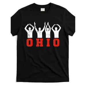 Ohio State Pride T-Shirt - Ohioan Graphic Tee with Bold Red Letters, Vintage Ohio Statehood Design - Everyday Essential Top for Ohioans - Anniversary Gift for Him Her - Men'S Casual Shirt - Ohio State Apparel, Distressed Print, Comfortable Fabric