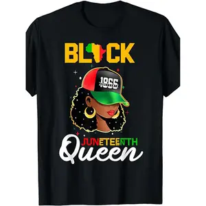 100% Cotton Golf Gift T-Shirt For Men and Women Juneteenth 1865 Black Queen T-Shirt