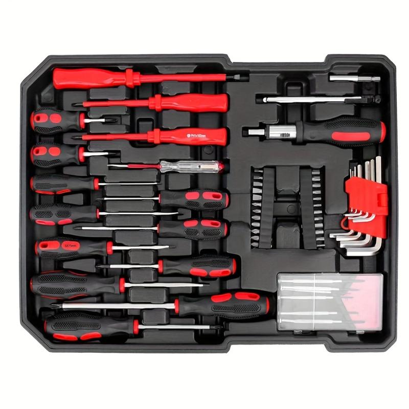 899PCS Large Capacity Metal Hand Toolbox, The Ultimate Home Repair Master Set - Comprehensive Toolbox, With 4 Drawers, General Household Toolkit, Simple And Durable, Auto Repair Repair Tools, No Assembly Required