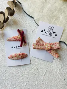 Ruima Handmade Fabric Hair Clips, Multiple Combinations Bow Hairclips, Cute Side Clip, Korean Style, Daily Commute, Party Wedding Headwear