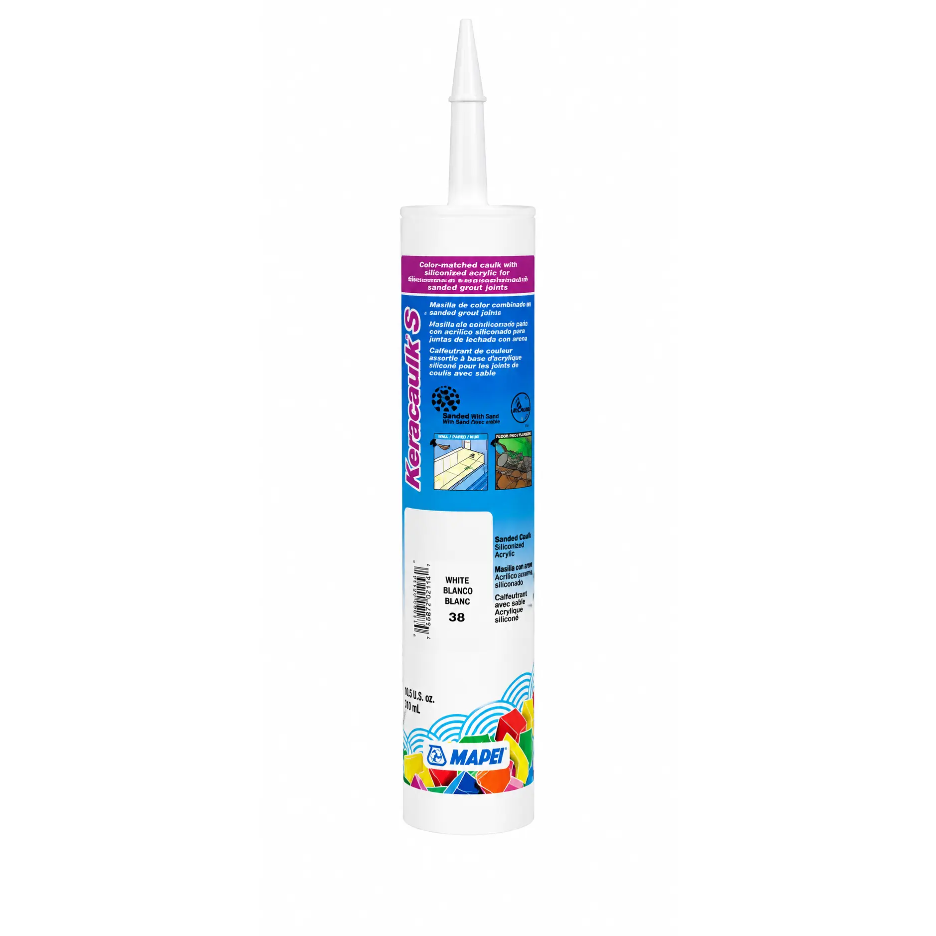 MAPEI Keracaulk S 10.5 oz Sanded Caulk - White (#38) | Spotlight Savings