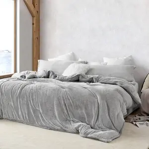 Coma Inducer Oversized Plush Comforter - Frosted Taupe