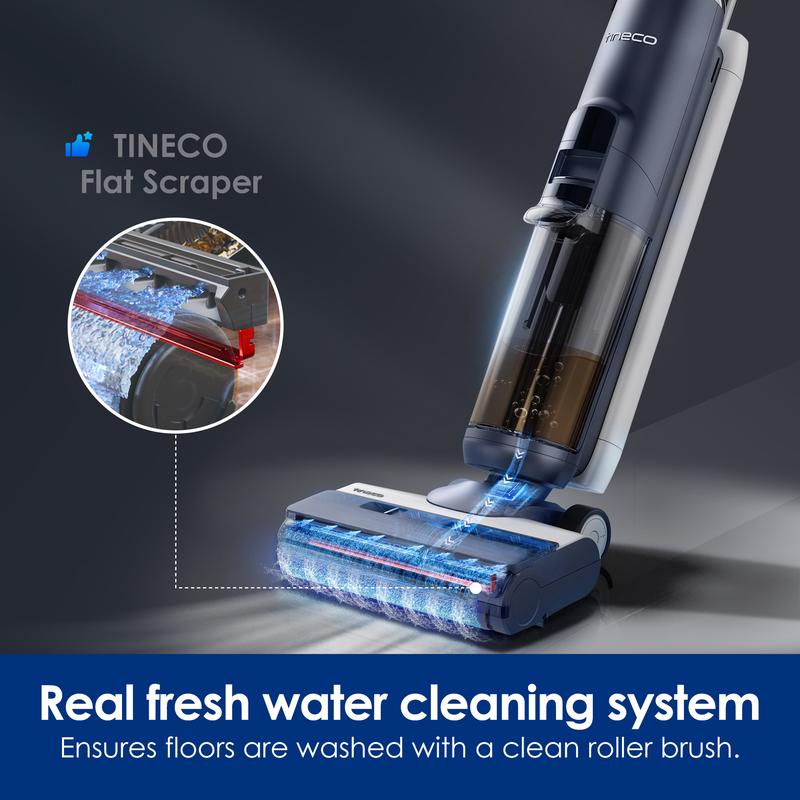 Tineco FLOOR ONE S5 Smart Cordless Wet-Dry Vacuum Cleaner and Mop for Hard Floors, Digital Display, Long Run Time, Great for Sticky Messes and Pet Hair, Space-Saving Design