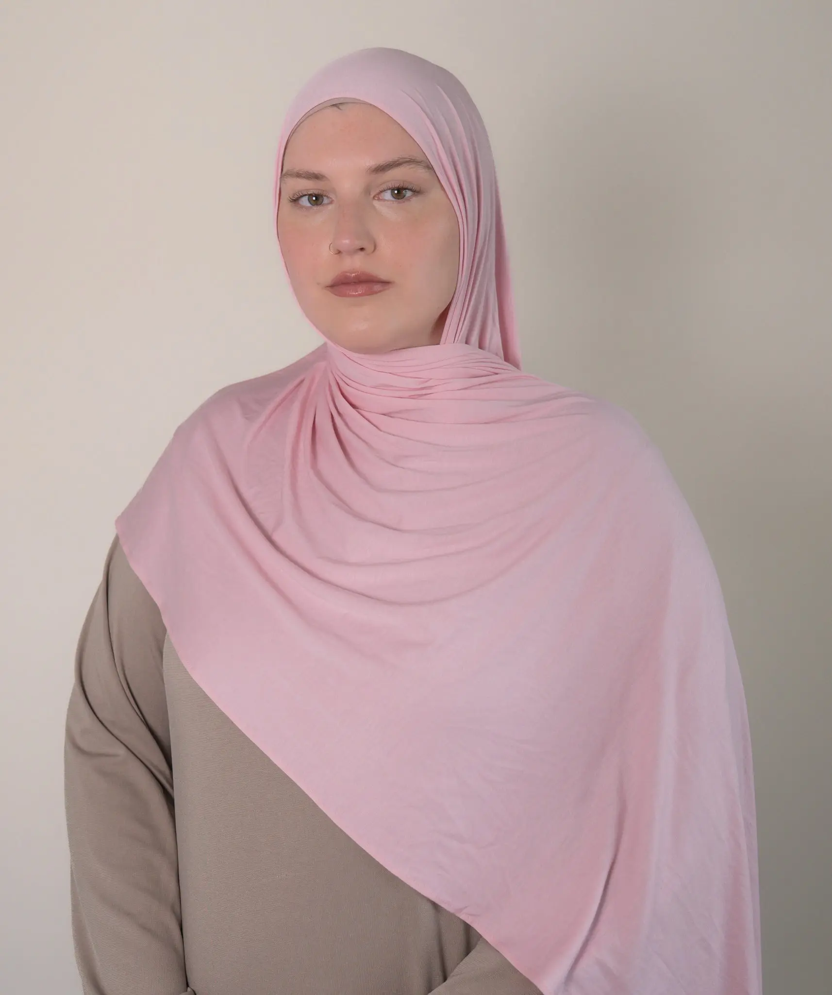 Petal Bamboo Jersey Hijab, Antimicrobial Pashmina Scarf with Gentle Stretch, Approx. 180×70 cm, Hand Wash Only