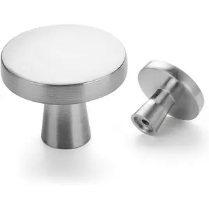 5 Pack Cabinet Knobs - Brushed Nickel Drawer Pulls 1-1/4in Dresser Knobs for Kitchen & Bathroom Cabinets