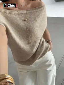 Women's One Shoulder Knit Top Graphic, Fashion Daily Wear, Comfortable Trendy Design, Perfect for Casual Occasions