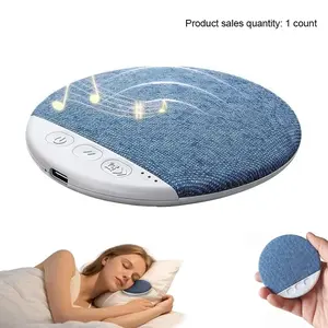 Mini Sleep Sound Machine, Noise Sound Machine with 3 Sounds, Cordless Sleep Pillow Speaker, Noise Machine with Timer for Home, Travel and Office