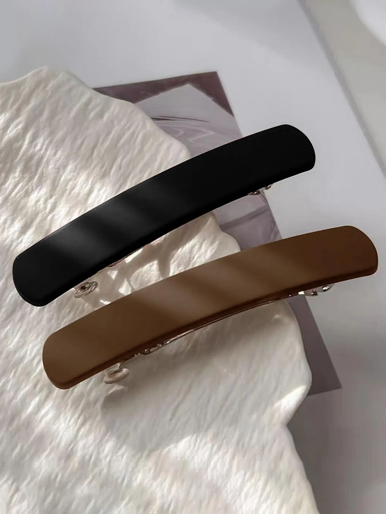 Minimalist All-match Plain Matte Hair Clips, Fashionable Hair Accessories for Women & Girls, Minimalist Headwear Suitable for Casual Daily Wear, Barrettes Hair Clips, Hair Clip Set