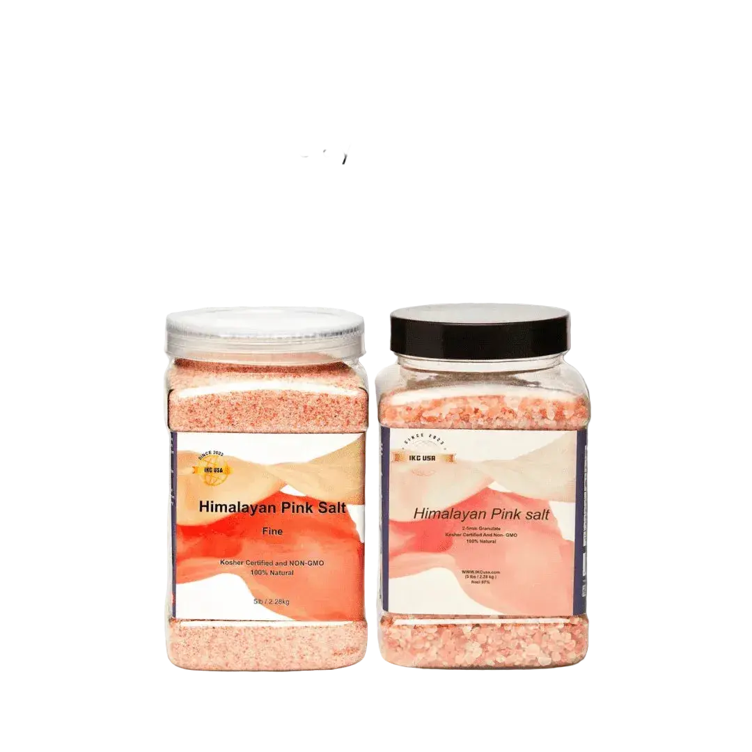 5lb Pink Himalayan Salt Bundle - Fine & Coarse, All Natural Vegan Staple for Food Prep, Cooking, Pantry Restock & Organization